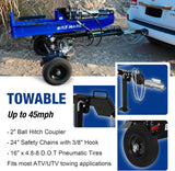 BILT HARD 30-Ton Full Beam Gas Log Splitter: 7.5hp 223cc OHV Engine, 22.6" Stroke 