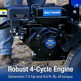 BILT HARD 30-Ton Full Beam Gas Log Splitter: 7.5hp 223cc OHV Engine, 22.6" Stroke 