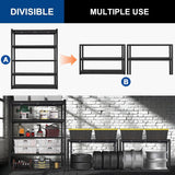BILT HARD 3000LBS 48" W x 24" D x 72" H Garage Shelving, 5-Shelf Industrial Storage Shelves Heavy Duty, Metal Shelving Units with Adjustable Shelf, Steel Utility Shelves 