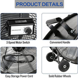 BILT HARD 30" 9100 CFM High Velocity Drum Fan, 2-Speed Heavy Duty Industrial Shop Fan for Commercial, Garage, Warehouse, Workshop, Factory and Basement, UL Listed 