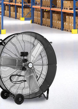 BILT HARD 34 inch 15000 CFM High Velocity Drum Fan, 3-Speed Industrial Heavy Duty Shop Fan for Warehouse, Garage, Commercial, Workshop and Factory - UL Listed - bilthard