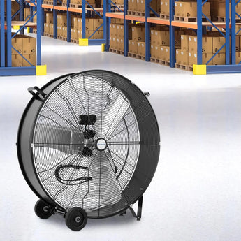 BILT HARD 34 inch 15000 CFM High Velocity Drum Fan, 3-Speed Industrial Heavy Duty Shop Fan for Warehouse, Garage, Commercial, Workshop and Factory - UL Listed - bilthard