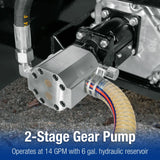 BILT HARD 35-Ton Full Beam Gas Log Splitter: 10hp 301cc OHV Engine, 23" Stroke 