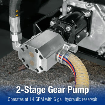 BILT HARD 35-Ton Full Beam Gas Log Splitter: 10hp 301cc OHV Engine, 23" Stroke 