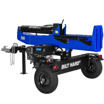 BILT HARD LOG-X Series 35-Ton Full Beam Gas Log Splitter: 10hp 301cc OHV Engine, 23" Stroke