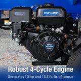 BILT HARD 35-Ton Full Beam Gas Log Splitter: 10hp 301cc OHV Engine, 23" Stroke 