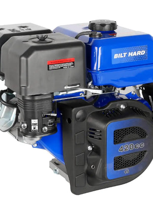 BILT HARD 420cc 15HP Gas Engine with Electric Start, Horizontal Shaft 4 Stroke OHV Gas Motor, Gas Powered Multi-Use Engine 