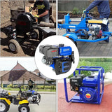 BILT HARD 420cc 15HP Gas Engine with Electric Start, Horizontal Shaft 4 Stroke OHV Gas Motor, Gas Powered Multi-Use Engine 