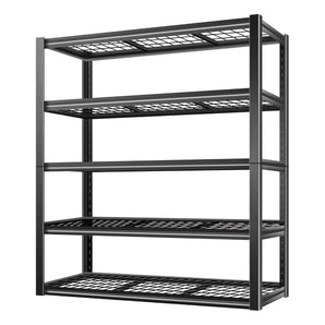 BILT HARD 48" W Garage Shelving 2500 LBS, 72" H x 18" D Storage Shelves, Heavy Duty 5-Tier Metal Shelving Units with Adjustable Shelf, Steel Wire Utility Shelving 