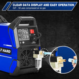 BILT HARD 50A Plasma Cutter, 110V/220V Dual Voltage Pilot Arc Plasma Cutter Machine, 5/8 inch Maximum Cut, IGBT Plasma Cutting Machine with Display Screen 