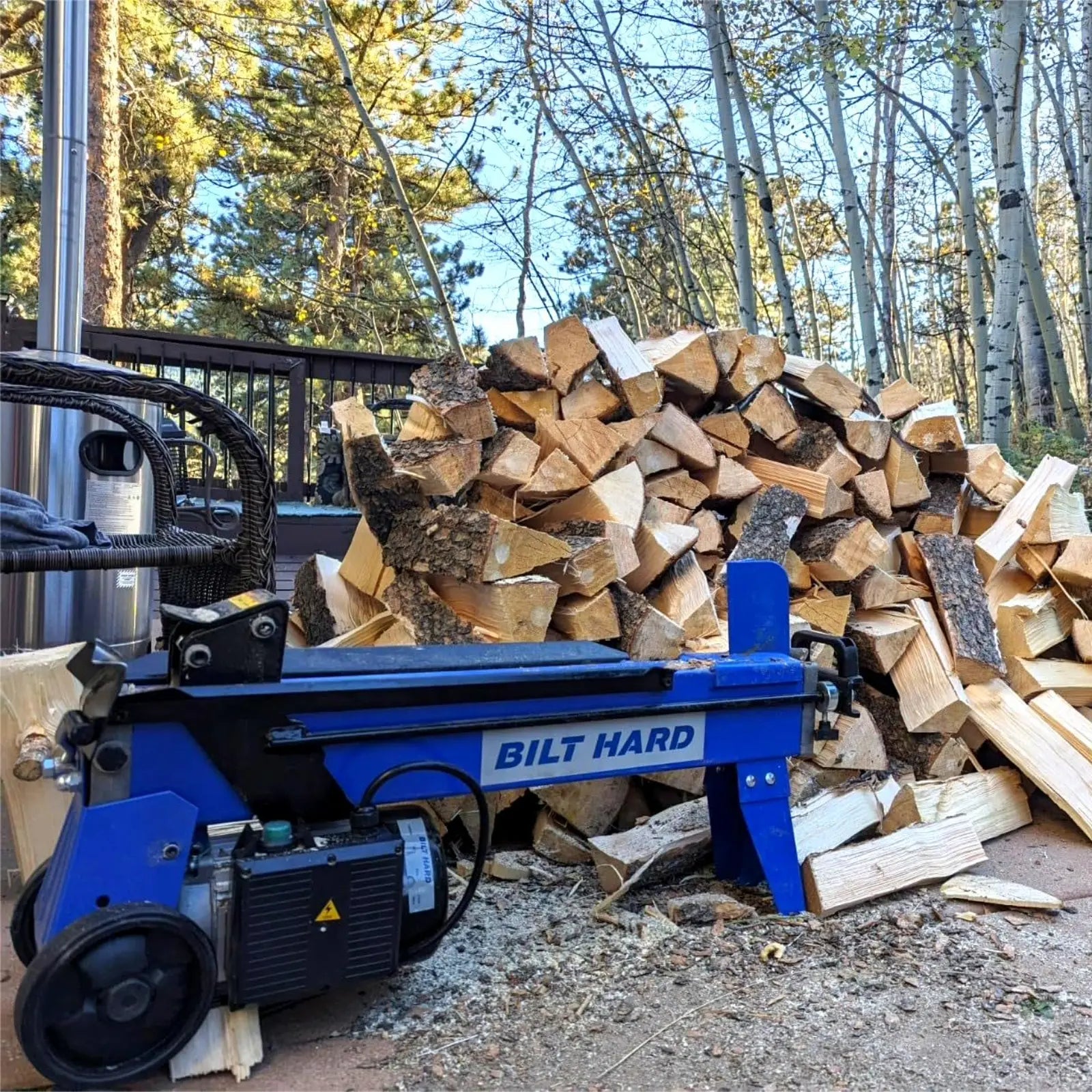 Log Splitter 6.5 Ton, Wood Splitter Electric Powered 15Amp – BILT HARD