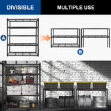 BILT HARD 60" W Garage Shelving 3300 LBS, 72" H x 18" D Storage Shelves, Heavy Duty 5-Tier Metal Shelving Units with Adjustable Shelf, Steel Wire Utility Shelving 