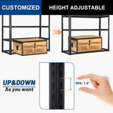 BILT HARD 60" W Garage Shelving 3300 LBS, 72" H x 18" D Storage Shelves, Heavy Duty 5-Tier Metal Shelving Units with Adjustable Shelf, Steel Wire Utility Shelving 