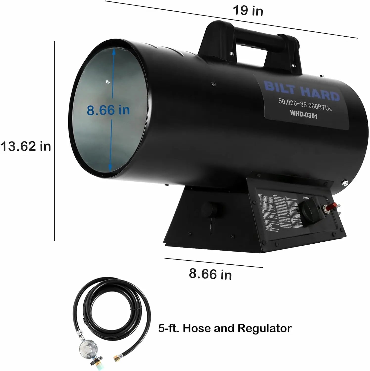 BILT HARD 85,000 BTU Forced Air Propane Heater