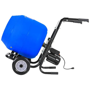 BILT HARD Electric Cement Mixer, 4 Cu.Ft. Poly Drum Concrete Mixer Heavy Duty, Portable Power Cement Mixing Tools for Stucco, Mortar, Fodder 