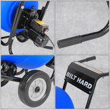 BILT HARD Electric Cement Mixer, 4 Cu.Ft. Poly Drum Concrete Mixer Heavy Duty, Portable Power Cement Mixing Tools for Stucco, Mortar, Fodder 