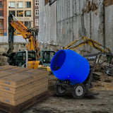 BILT HARD Electric Cement Mixer, 4 Cu.Ft. Poly Drum Concrete Mixer Heavy Duty, Portable Power Cement Mixing Tools for Stucco, Mortar, Fodder 