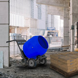 BILT HARD Electric Cement Mixer, 4 Cu.Ft. Poly Drum Concrete Mixer Heavy Duty, Portable Power Cement Mixing Tools for Stucco, Mortar, Fodder 