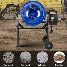 Load image into Gallery viewer, BILT HARD Electric Cement Mixer, 4 Cubic Ft. Portable Concrete Mixer Machine, Wheelbarrow Cement Mixing Tools for Stucco 