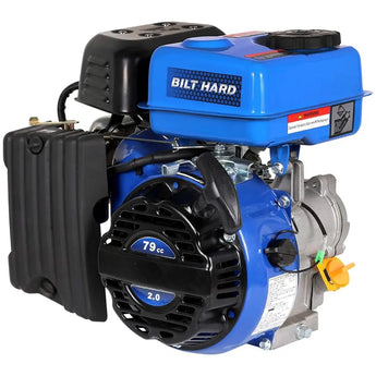 BILT HARD Gas Engine 79cc 2 HP, Gas Motor for Log Splitter, Pressure Washer and Water Pump, EPA & CARB Certified, 4 Stroke OHV Horizontal Shaft with Recoil Start 