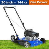 BILT HARD Gas Lawn Mower 20 inch, 144cc 4-Cycle OHV Engine Cordless Lawnmower, 8 Adjustable Cutting Heights Push Mowers for Lawn, Yard and Garden 