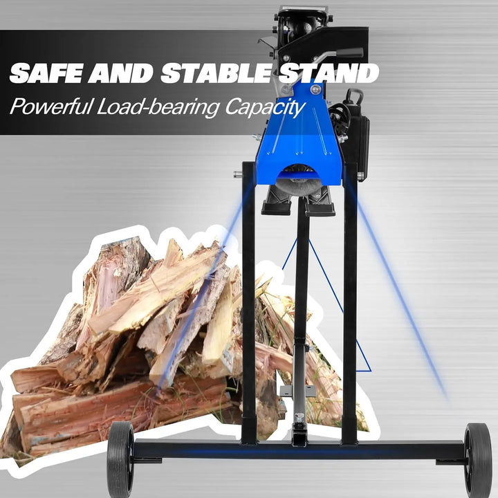 BILT HARD Log Splitter 6.5 Ton with Stand, Wood Electric Powered, Hydraulic Ram, Firewood Splitting Machine Black Stand Wood Splitter 