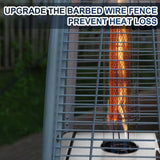 BILT HARD Pyramid Patio Heater, 48,000 BTU Outdoor Patio Heater with Wheels and Cover,Triple Protection System, Quartz Glass Tube Propane Heater for Commercial & Residential, Brown 