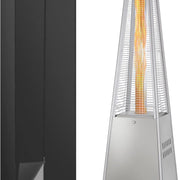 BILT HARD Pyramid Patio Heater, 48,000 BTU Outdoor Patio Heater with Wheels and Cover,Triple Protection System, Quartz Glass Tube Propane Heater for Commercial & Residential, Silver Grey 