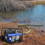 BILT HARD Semi Trash Pump 2 inch, 158 GPM 6.5HP Gas Powered Water Pump, 196cc 4-Cycle Engine with 50 ft Discharge Hose, 12 ft Suction Hose and Complete Fittings, EPA Certified 