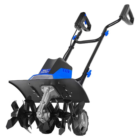 BILT HARD Tiller Cultivator 16 inch, 13.5 Amp 6 Steel Tines Tillers for Gardening Foldable, Electric Garden Rototiller with Adjustable Wheels 