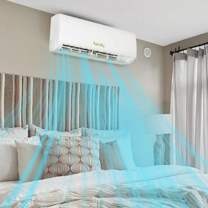 HYKOLITY Wifi Enabled 12,000 BTU Mini Split Air Conditioner & Heater, 19 SEER2 115V Split AC Unit Ductless Inverter System with Heat Pump, Installation Kits - Cools Rooms up to 750 Sq.Ft 