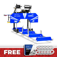 BILT HARD 26" Portable Sawmill with 15HP Ducar 420cc E-Start Gas Engine