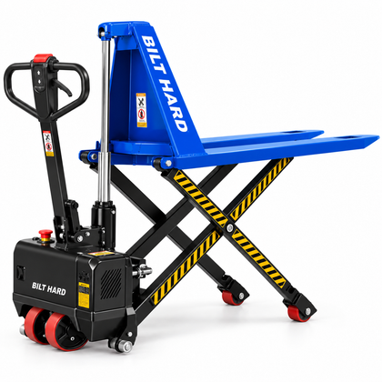 BILT HARD 3,300-Lb Semi-Electric High-Lift Pallet Jack, 31.5" Lift Height