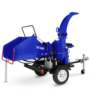 BILT HARD 8-Inch 25HP Towable Wood Chipper – Hydraulic Feeding, Electric Start, Emergency Stop Bar & Tail Light
