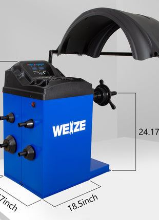 WEIZE Heavy Duty Wheel Balancer Tire Balancers Machine with Protective Cover