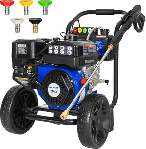 BILT HARD 3500 PSI 2.5 GPM Gas Power Pressure Washer, 224cc 4-Cycle Engine, Heavy Duty Gas Pressure Washer with Spray Gun and Wand, 5 Quick Connect Nozzle Tips, 3/5"×25' Hose, 49-State
