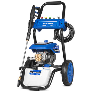 BILT HARD Electric Pressure Washer, 3200 Max PSI and 1.7 Max GPM, Induction Motor, Onboard Soap Tank, Spray Gun and Wand, 5 Nozzle Set, for Cars/Fences/Driveways/Homes/Patios/Furniture