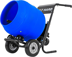BILT HARD 4 Cu.Ft. Electric Cement Mixer, Poly Drum Concrete Mixer Heavy Duty, Portable Power Cement Mixing Tools for Stucco, Mortar, Fodder