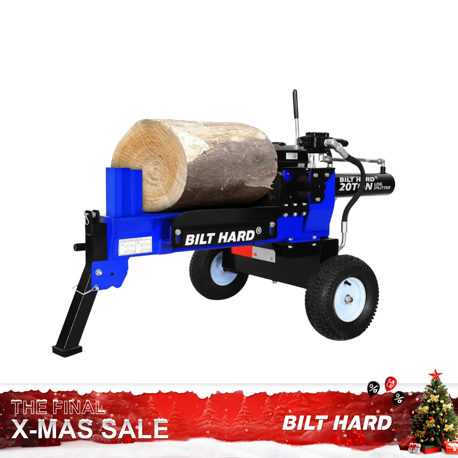 LOG-X Series 20-Ton Gas Log Splitter: 7hp 209cc OHV Engine, 19