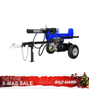 LOG-X Series 25-Ton Full Beam Gas Log Splitter: 7hp 209cc OHV Engine, 23" Stroke