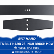 BILT HARD Replacement Blade Set for 26" Self-Propelled Brush Mower, Fits TMA-0565 – Ref. 10 & 11