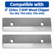 Fits Models TRA-0415 & TRA-0416, 3-Inch Wood Chipper Blades (1 Pack / 2 Pcs)
