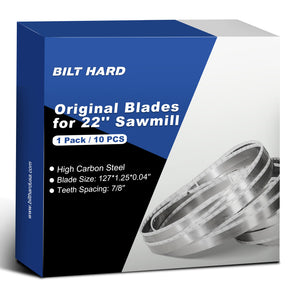 Sawmill Blades - 22" Portable Sawmill 10 PCS/ 1 PACK