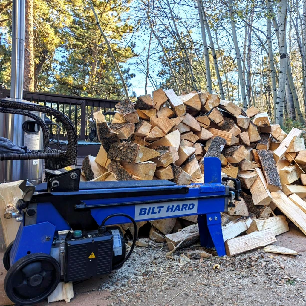 BILT HARD Log Splitter 6.5 Ton, Wood Splitter Electric Powered 15Amp, with Hydraulic Ram