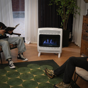 BILT HARD Ventless Infrared Radiant Space Natural Gas Heater with Thermostat Control, 30000 BTU Gas Wall Heater with Wall Mount and Base Feet for Indoor Use, Piezo Ignition, Heats Up to 1400 Sq. Ft.