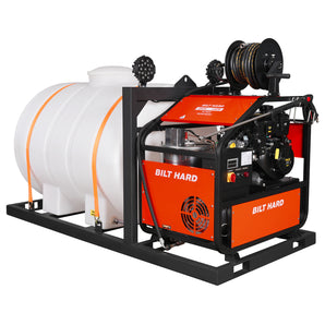 BILT HARD 4000 PSI 4.0 GPM Hot Water Pressure Washer Skid, 264 Gal Tank, 14HP Vanguard Engine