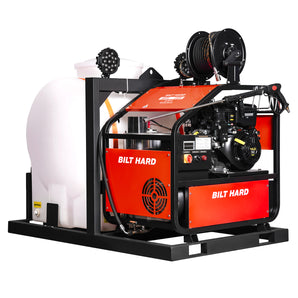BILT HARD 4000 PSI 4.0 GPM Hot Water Pressure Washer Skid, 171 Gal Tank, 14HP Vanguard Engine
