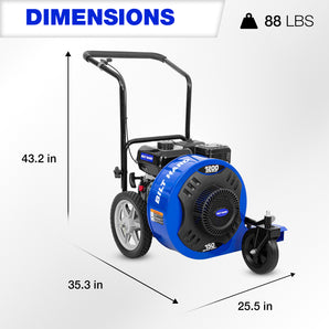 BILT HARD 212cc Gas Walk-Behind Leaf Blower, 1200 CFM, 150 MPH