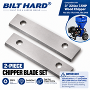 BILT HARD 2-Piece Chipper Blade Set for 3" 224cc 7.5HP Wood Chipper, Fits TRA-0415 & TRA-0416