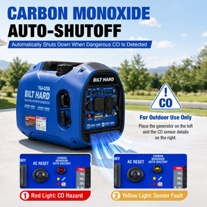 BILT HARD 5500W Dual Fuel Inverter Generator with CO Auto-Shutoff